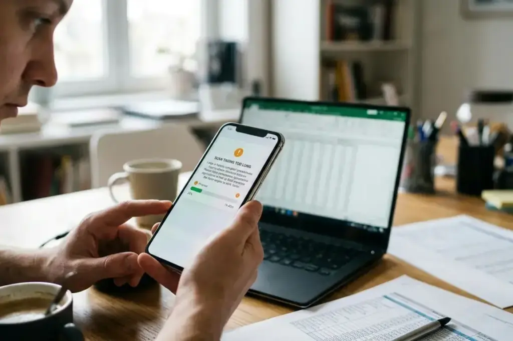The scan takes too long. Large or heavily corrupted spreadsheets require deeper structural analysis. Close unnecessary applications to free up RAM and allow the repair engine to work faster.
