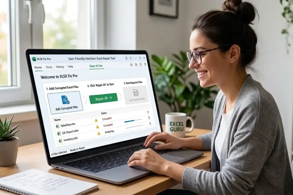 User-Friendly Interface and Ease of Use of a modern excel repair tool