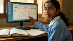 Girl using Excel AutoRecover tools